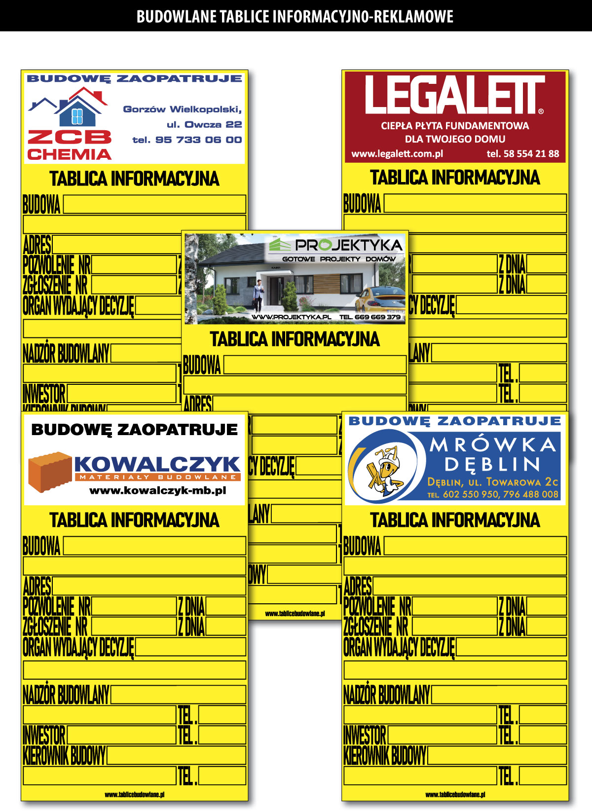 Mój DoM Bis » Budowlane tablice informacyjno-reklamowe