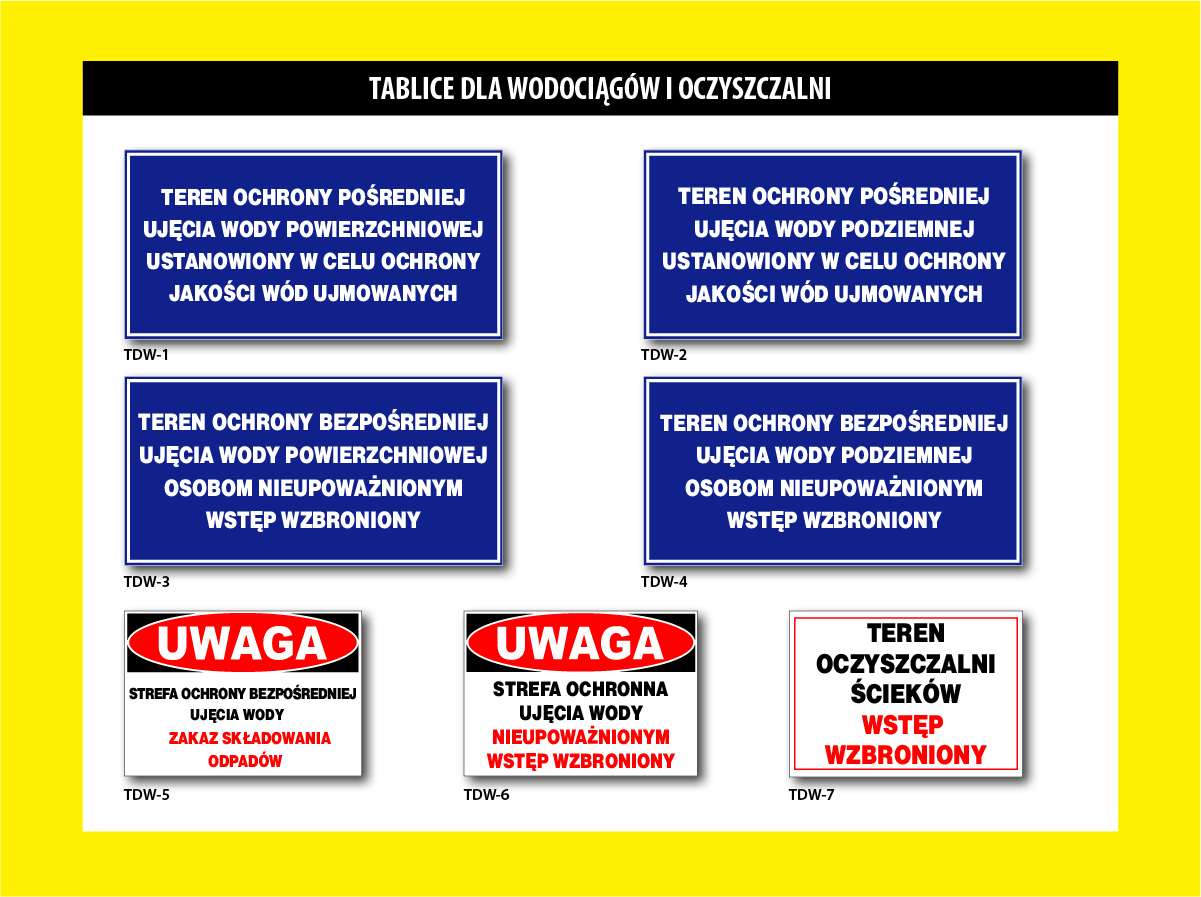 Mój Dom Bis - Tablice dla wodociągów i oczyszczalni