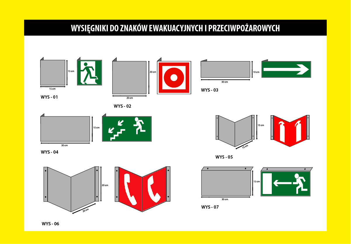 Mój DoM Bis » Wysięgniki do znaków ewakuacyjnych i przeciwpożarowych