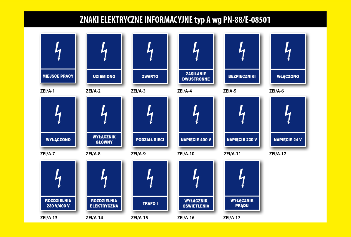 Mój Dom Bis - Znaki elektryczne informacyjne typ A