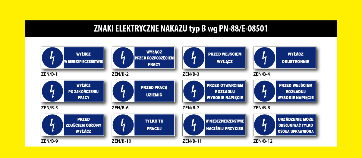 Mój Dom Bis - Znaki elektryczne nakazu typ B 